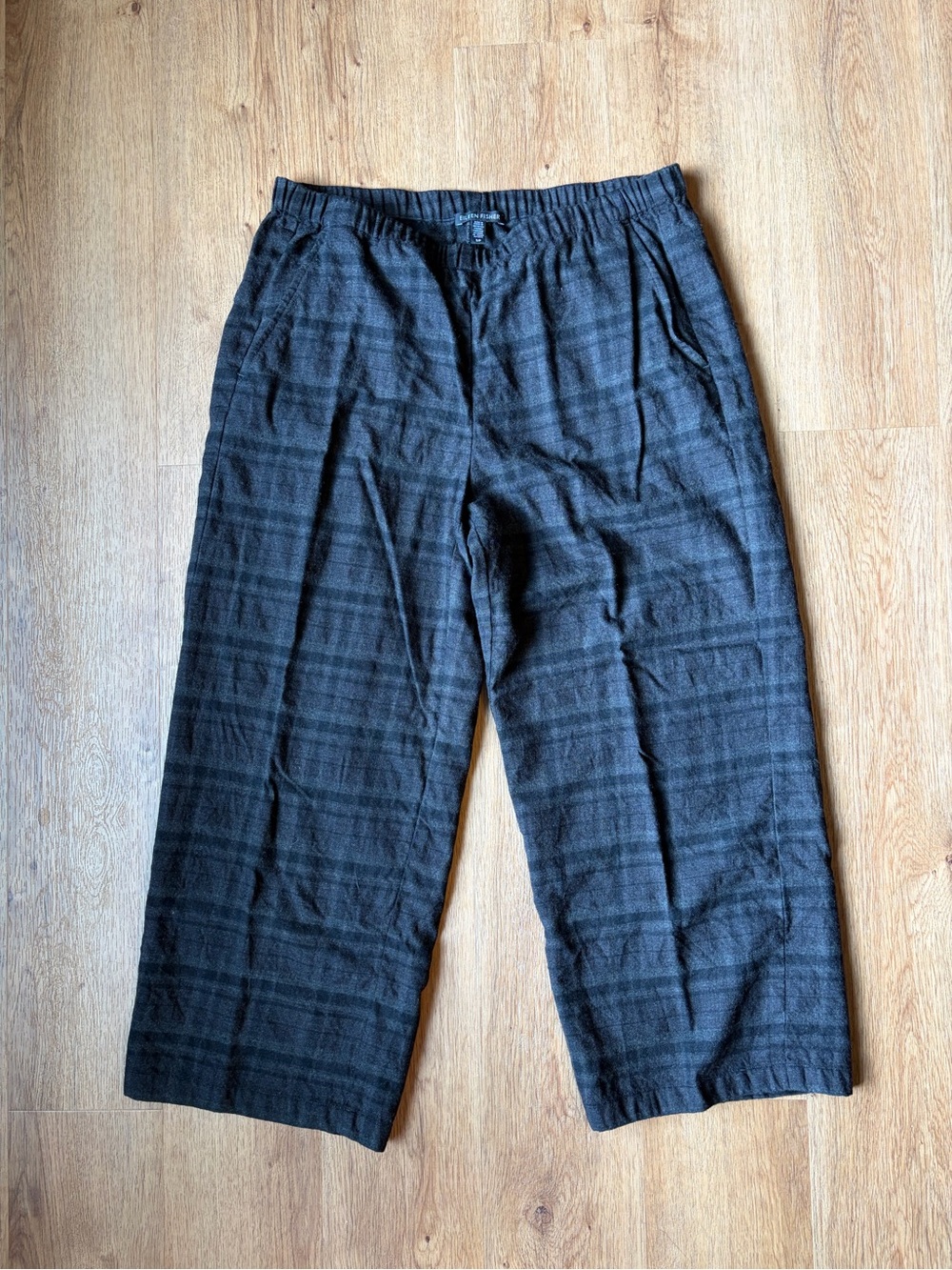 Eileen Fisher Wool Plaid Pants